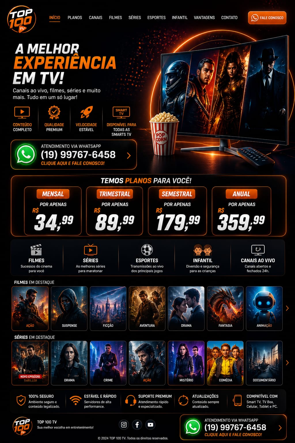 Sistema Web para Venda de Assinaturas de TV com Área do Cliente