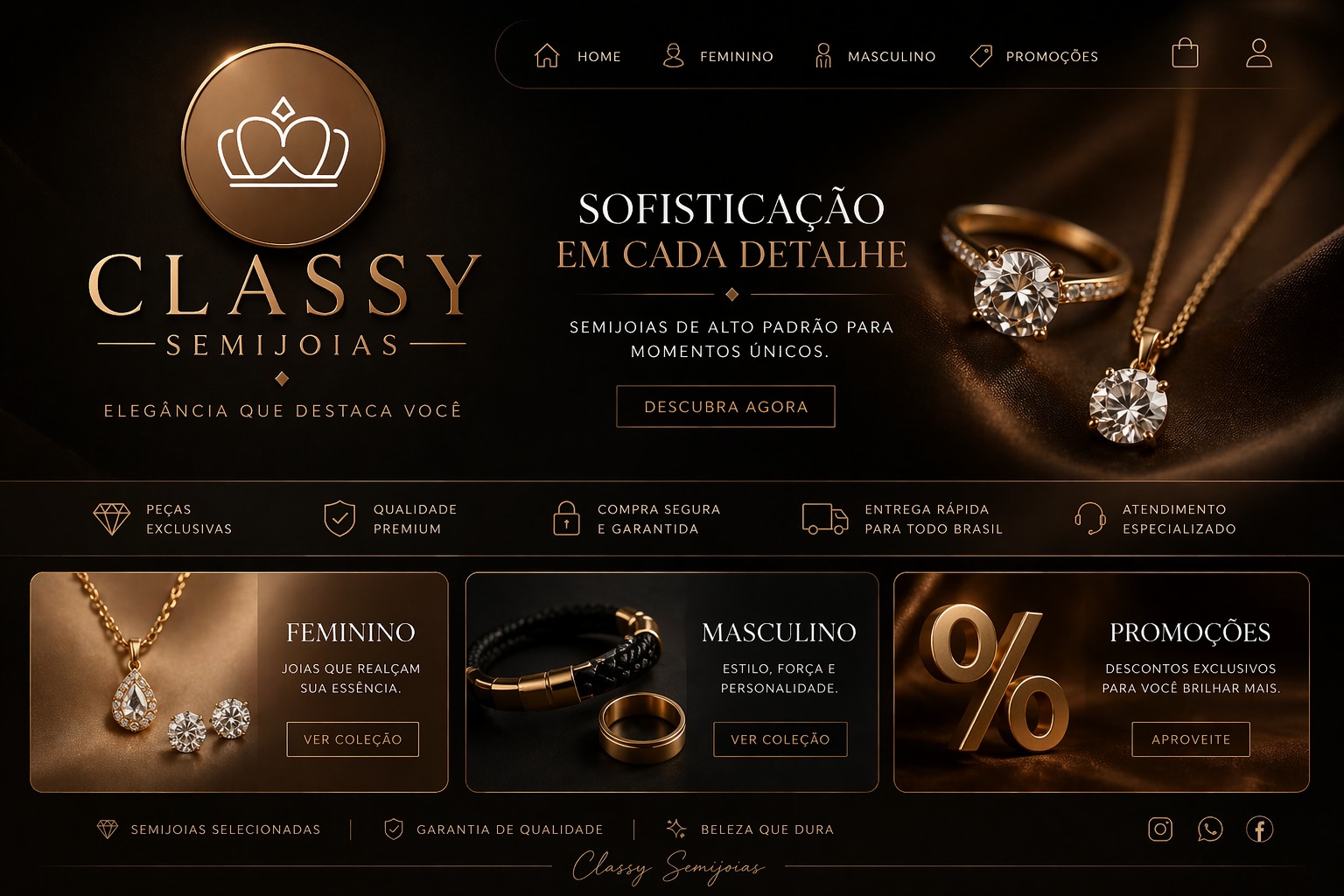 Loja Virtual de Joias com Sistema de Vendas Online e Gestão de Clientes